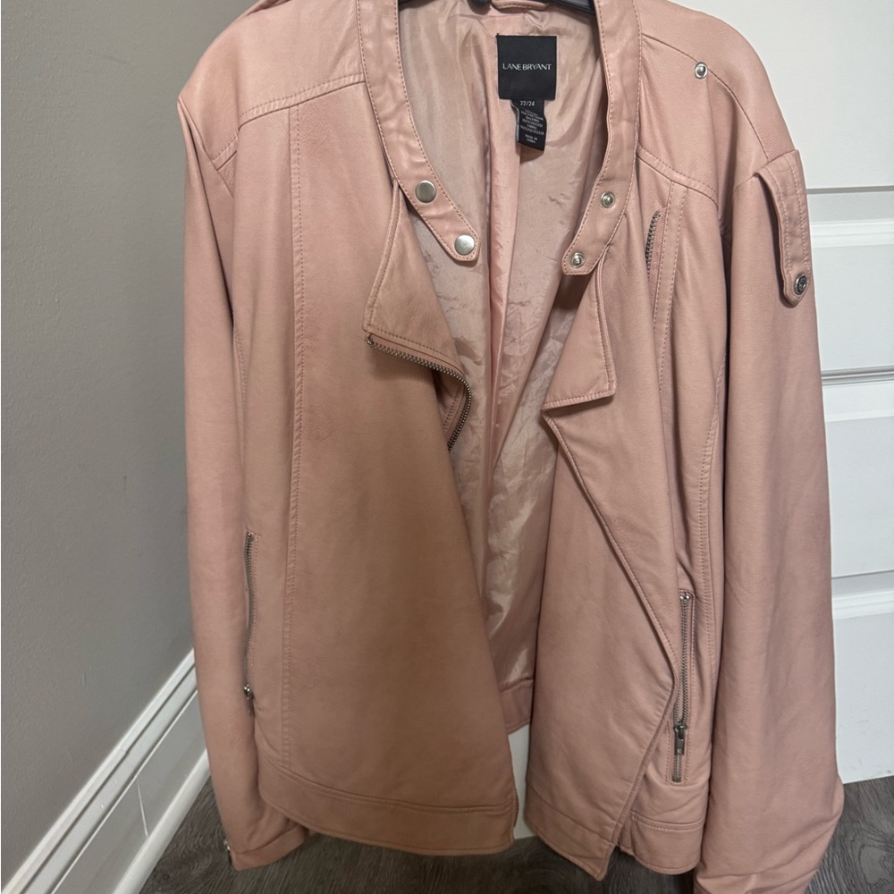 Lane Bryant Blush Faux Leather Jacket